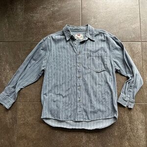Levi Strauss Striped Denim Shirt, size L